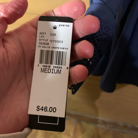 Nwt A.byer off shoulder blue top - Picture 12 of 12